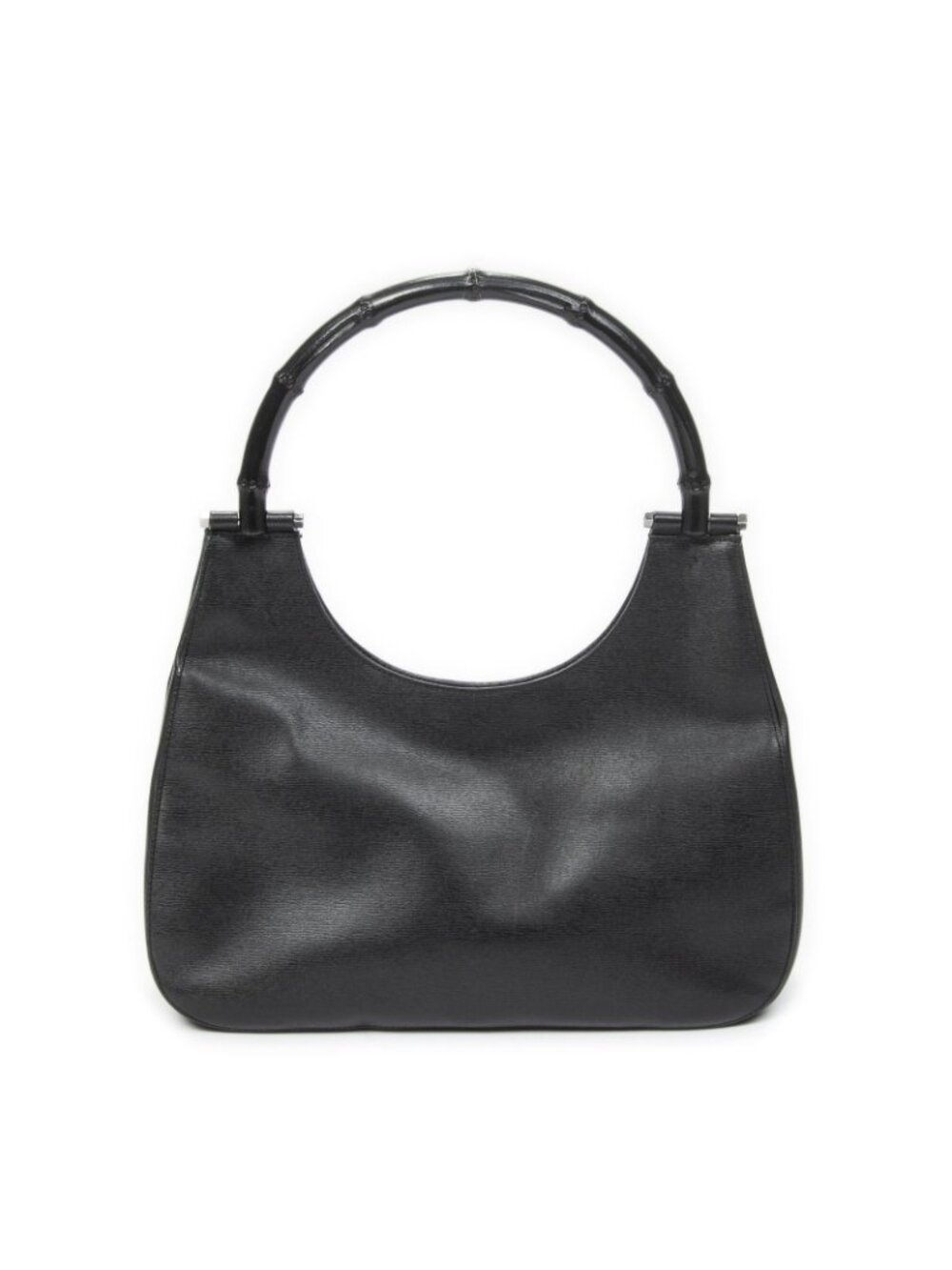Gucci Bamboo Hobo Black Texture Leather - Picture 5 of 10